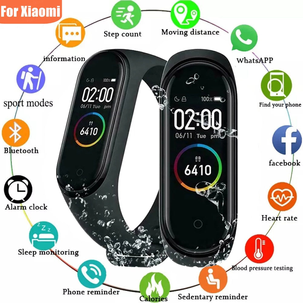 For Xiaomi Smart Watch Men Women Sport Waterproof Smartwatch For Android IOS Smart Clock Heart Rate Blood Pressure Monitor Watch - Executive-Skincare