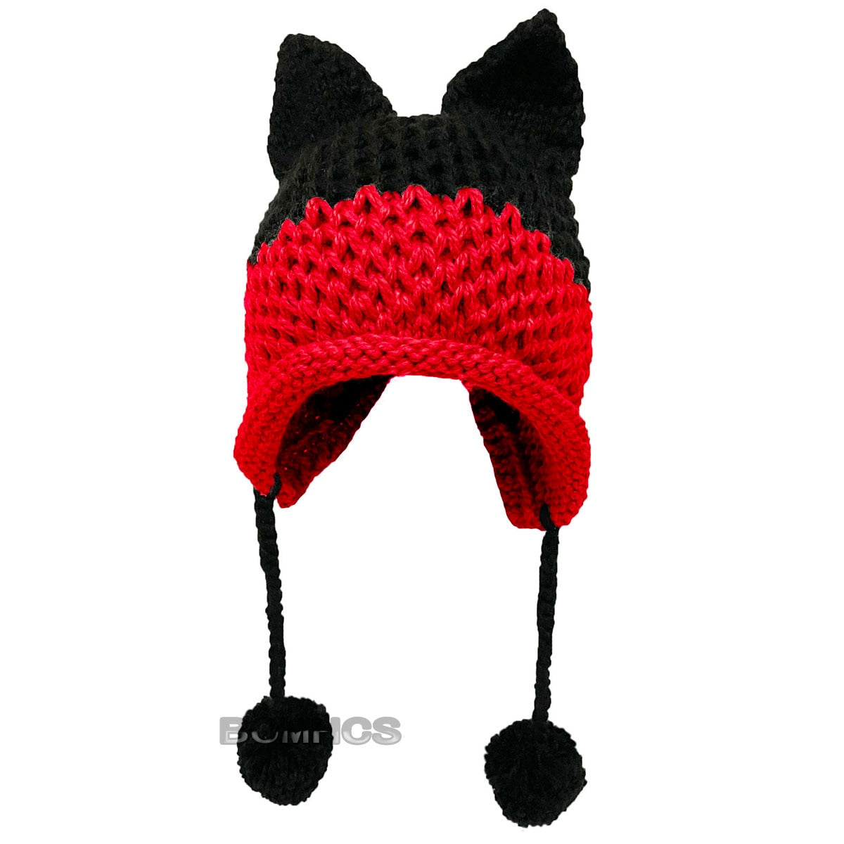 BomHCS Cute Fox Ears Beanie Winter Warm 100% Handmade Knit Hat - Executive-Skincare