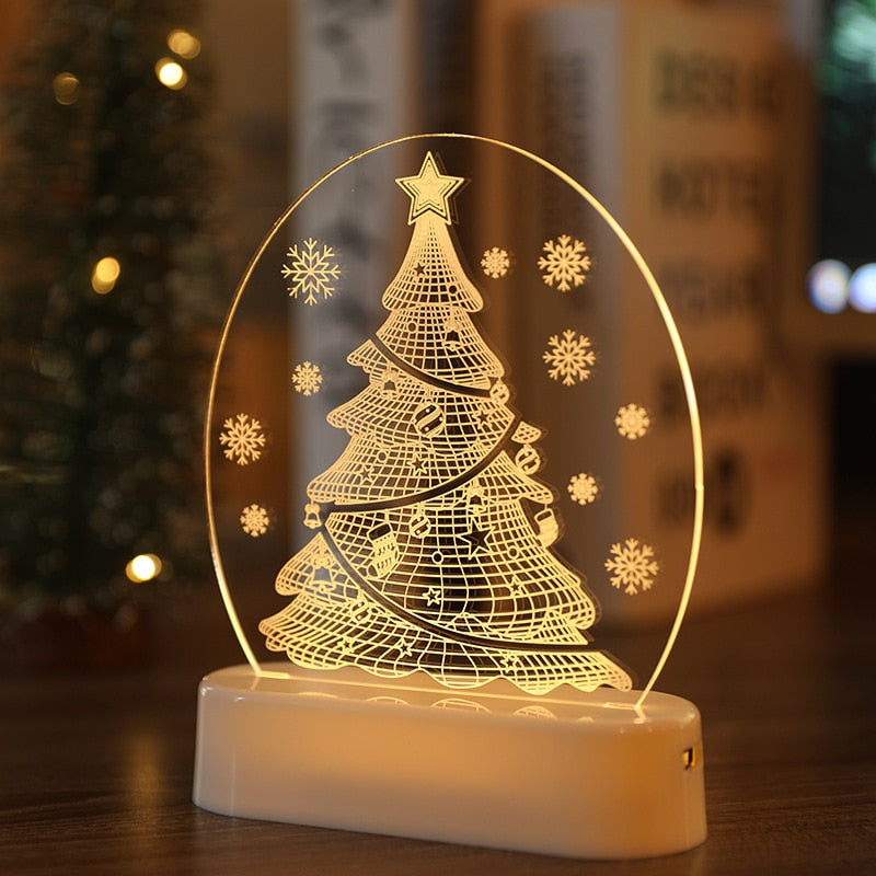 Led Lamp Night Light Christmas Decoration 2022 Wedding Decoration Party Decoration New Year 2023 Valentines Day Gift Baby Shower - Executive-Skincare