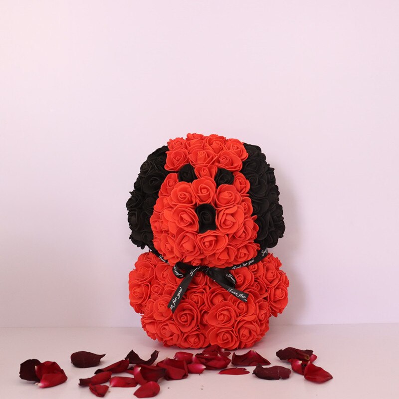 Hot Sale Red Bear Rose Artificial Flowers Teddi Dog of Rose Decoration Valentine Christmas Day Gift for Women Dropshipping - Executive-Skincare