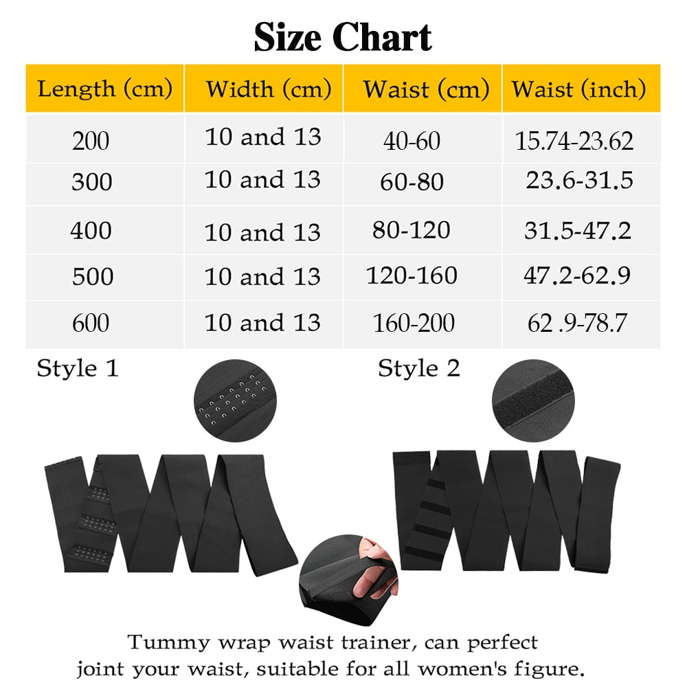 Waist Bandage Wrap Trimmer Belt Waist Trainer Body Shapewear Tummy Woman Flat Belly Slimming Gain Postpartum Sheath Belt Corset - Executive Quality Store