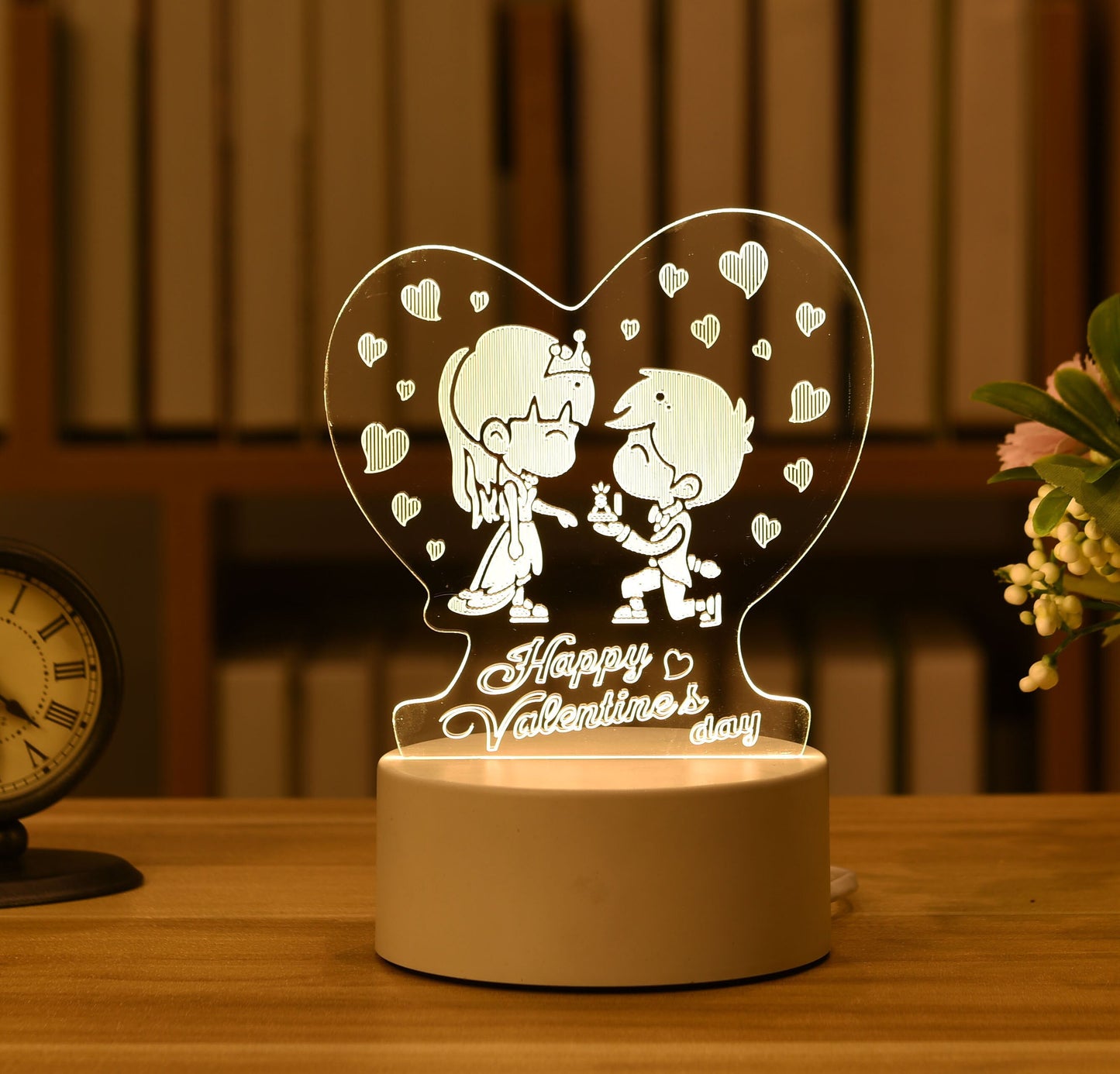 Led Lamp Night Light Christmas Decoration 2022 Wedding Decoration Party Decoration New Year 2023 Valentines Day Gift Baby Shower - Executive-Skincare