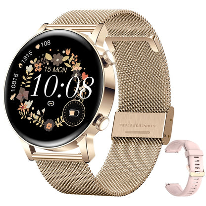 New Bluetooth Call Ladies Smart Watch Women AMOLED 360*360 HD Screen Always Display Watches Custom Dial  SmartWatch For Xiaomi - Executive-Skincare