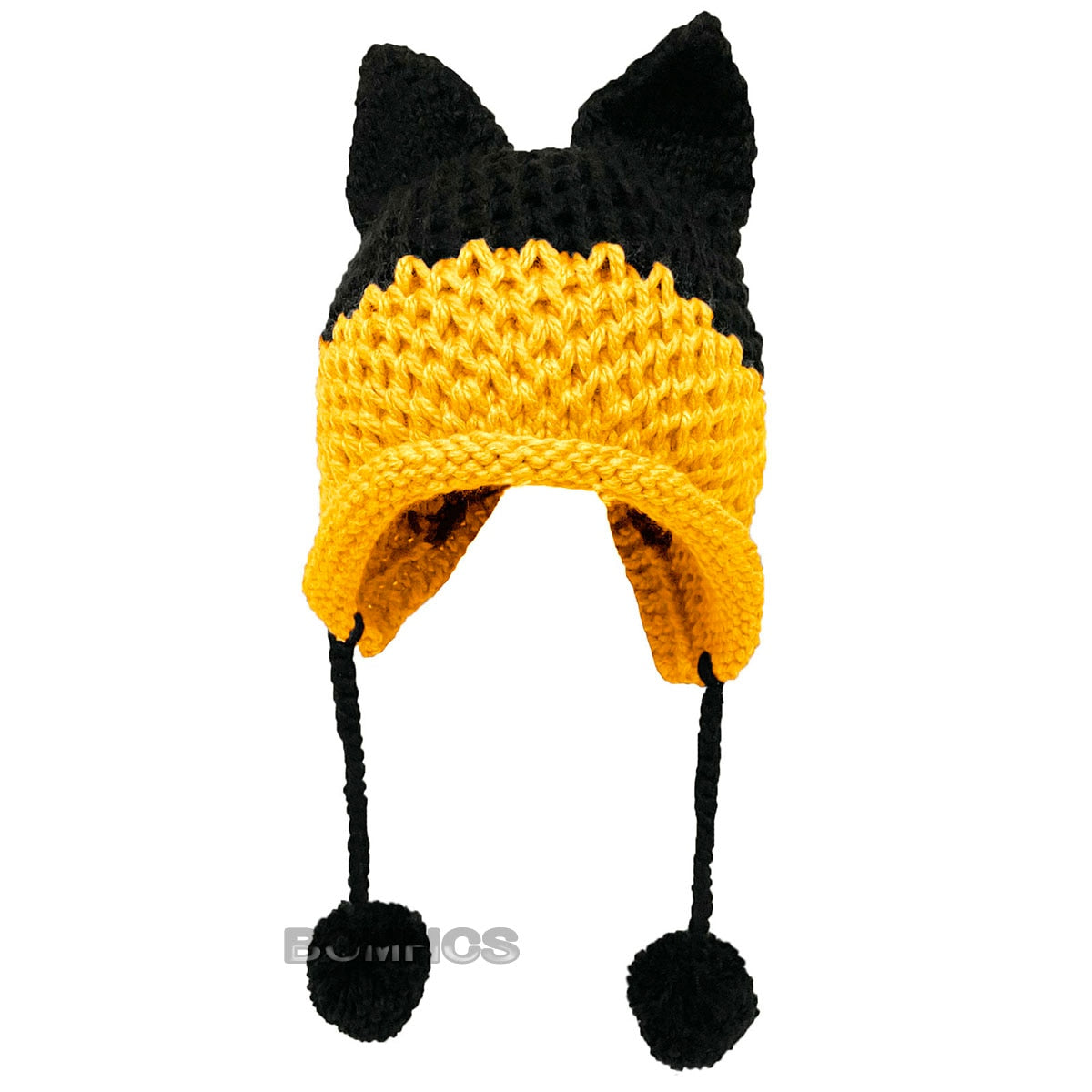 BomHCS Cute Fox Ears Beanie Winter Warm 100% Handmade Knit Hat - Executive-Skincare