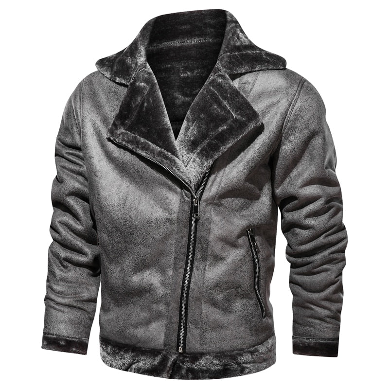 Brand Mens Retro PU Jackets 2020 Men Slim Fit Motorcycle Leather Jacket Fashion Outwear Male Warm Bomber Military Outdoor Coats - Executive-Skincare