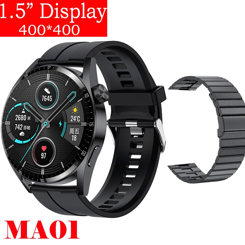 2022 Smart Watch Men Android GT3 1.5 inch Always Display Bluetooth Call IP68 Wateroproof Smartwatch for Men Huawei Xiaomi Iphone - Executive-Skincare