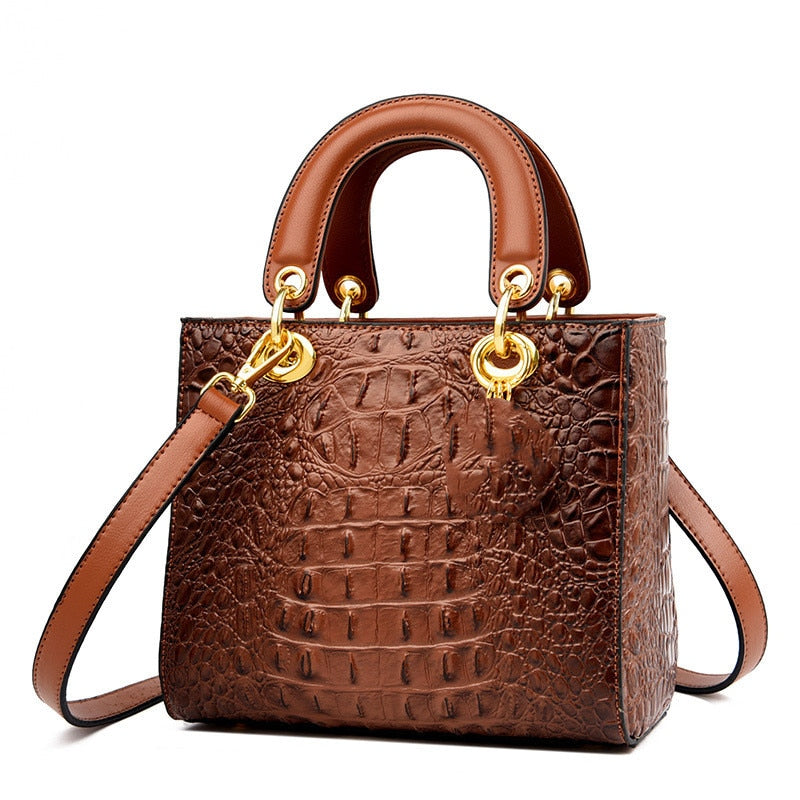 2022 High Quality Luxury Brand Designer Leather Shoulder Bag for Women Hand Bag Crocodile Totes Purses Ladies Messenger Handbag - Executive-Skincare