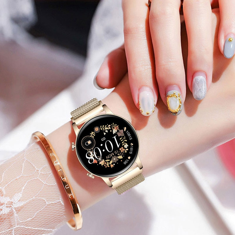 New Bluetooth Call Ladies Smart Watch Women AMOLED 360*360 HD Screen Always Display Watches Custom Dial  SmartWatch For Xiaomi - Executive-Skincare