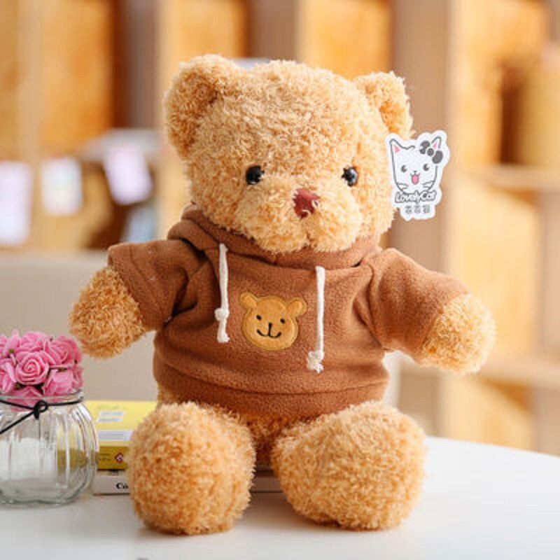 Hot 30cm Lovely Teddy Bear Plush Toys Stuffed Cute Bear with Heart Doll Girls Valentine&#39;s Gift Kids Baby Christmas Brinquedos - Executive-Skincare