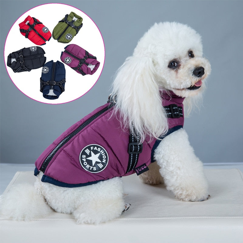 Pet Harness Vest Clothes Puppy Clothing Waterproof Dog Jacket Winter Warm Pet Clothes For Small Dogs Shih Tzu Chihuahua Pug Coat - Executive-Skincare