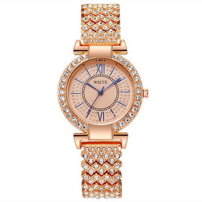 H11 Fashion Roman Pattern Diamond Ladies Watch for women Quartz Women&#39;s Watch Girls Lady Clock Bracelet Chains Free Shipping - Executive-Skincare