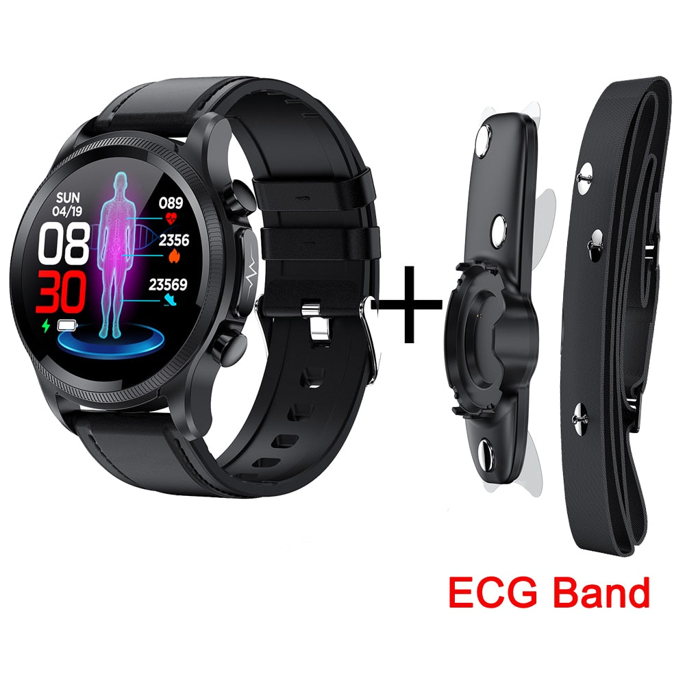 Cardica Blood Glucose Smart Watch ECG Monitoring Blood Pressure Body Temperature Smartwatch Men IP68 Waterproof Fitness Tracker - Executive-Skincare