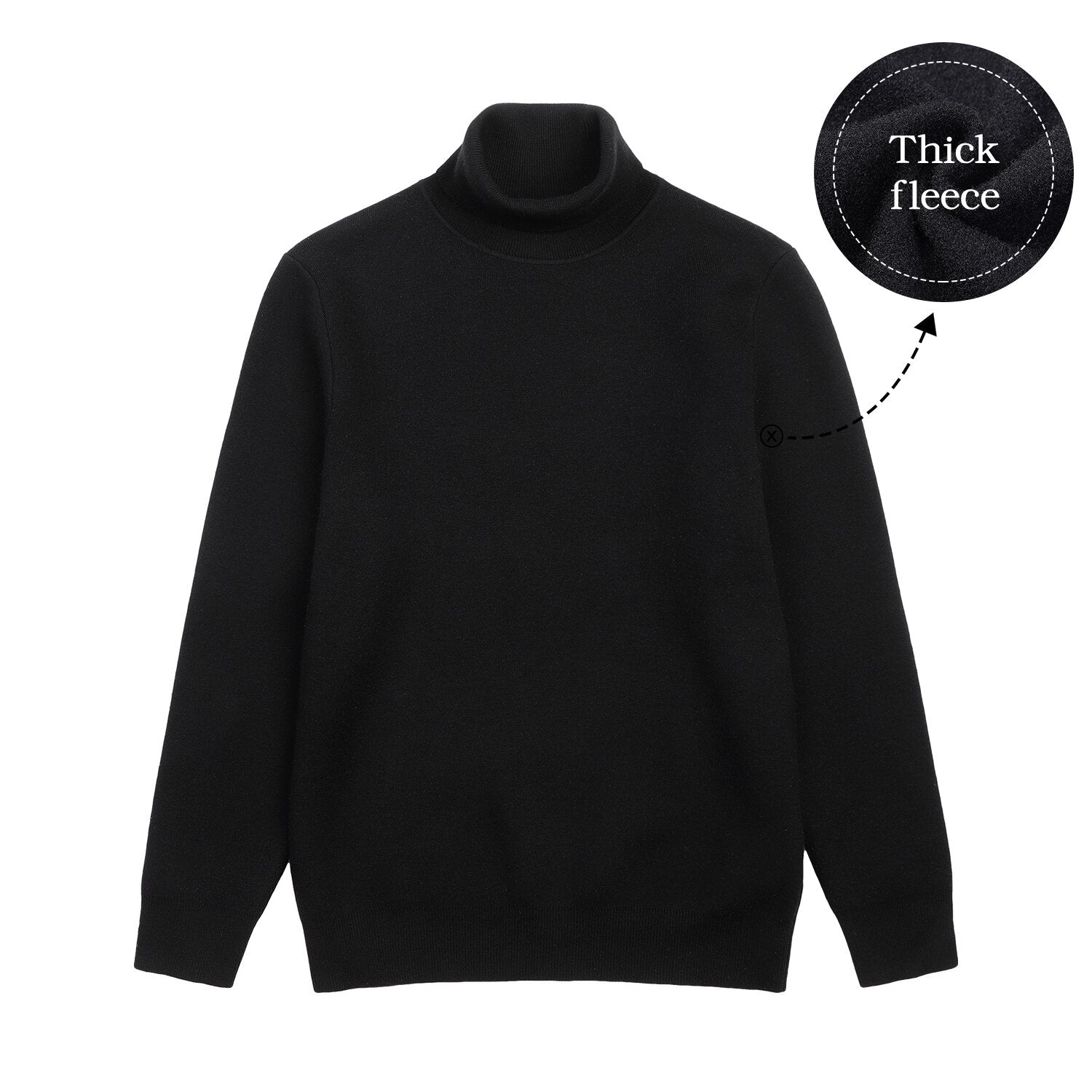 KUEGOU 2022 Autumn Winter New Men&#39;s Turtleneck Sweater High Quality Jumper Slim Fit Male Knitting Pullovers Warm Plus Size DR01 - Executive-Skincare