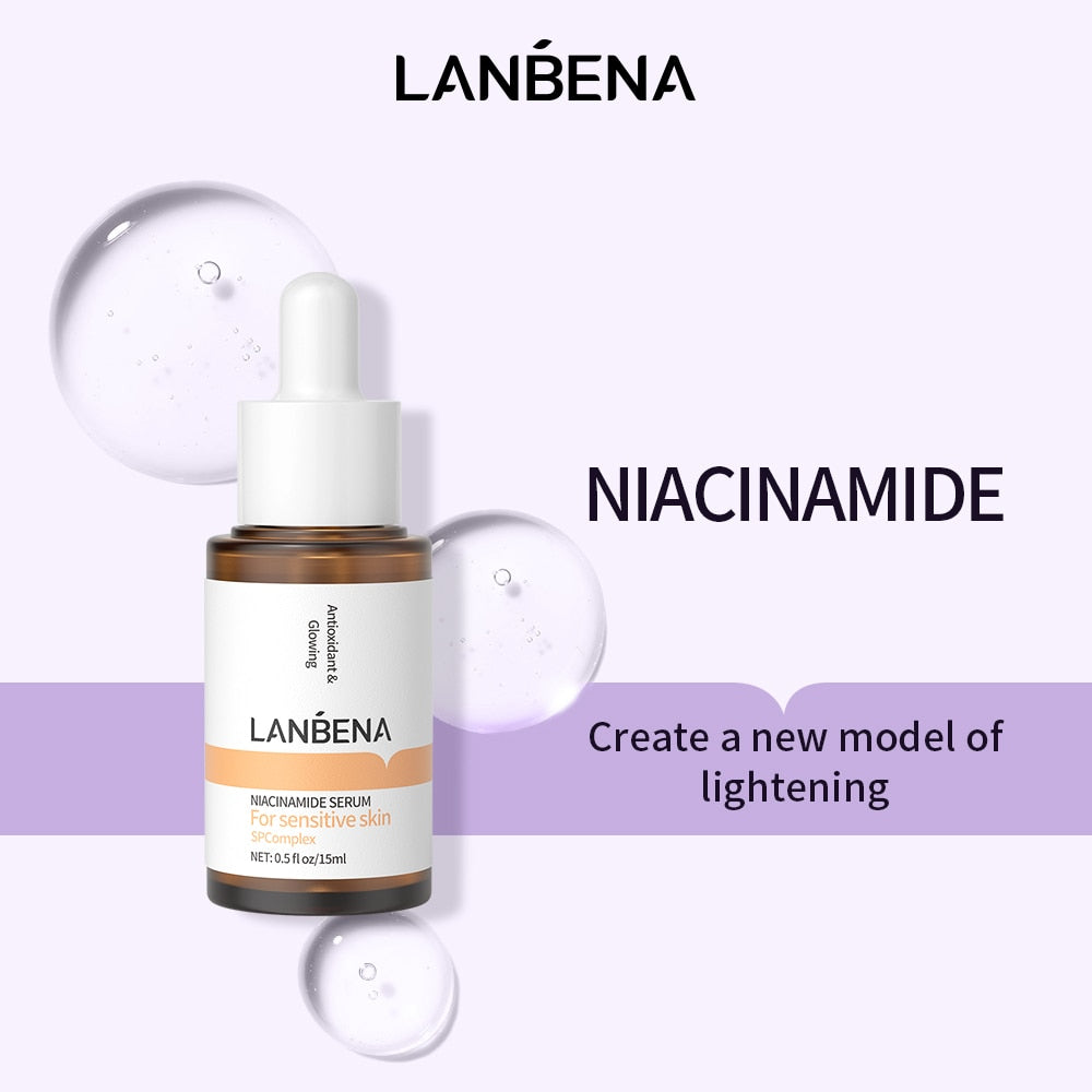 LANBENA Niacinamide Face Serum Facial Whitening Anti Aging Wrinkle Hyaluronic Acid Moisturizing Shrink Pores Serum Skin Essence - Executive-Skincare