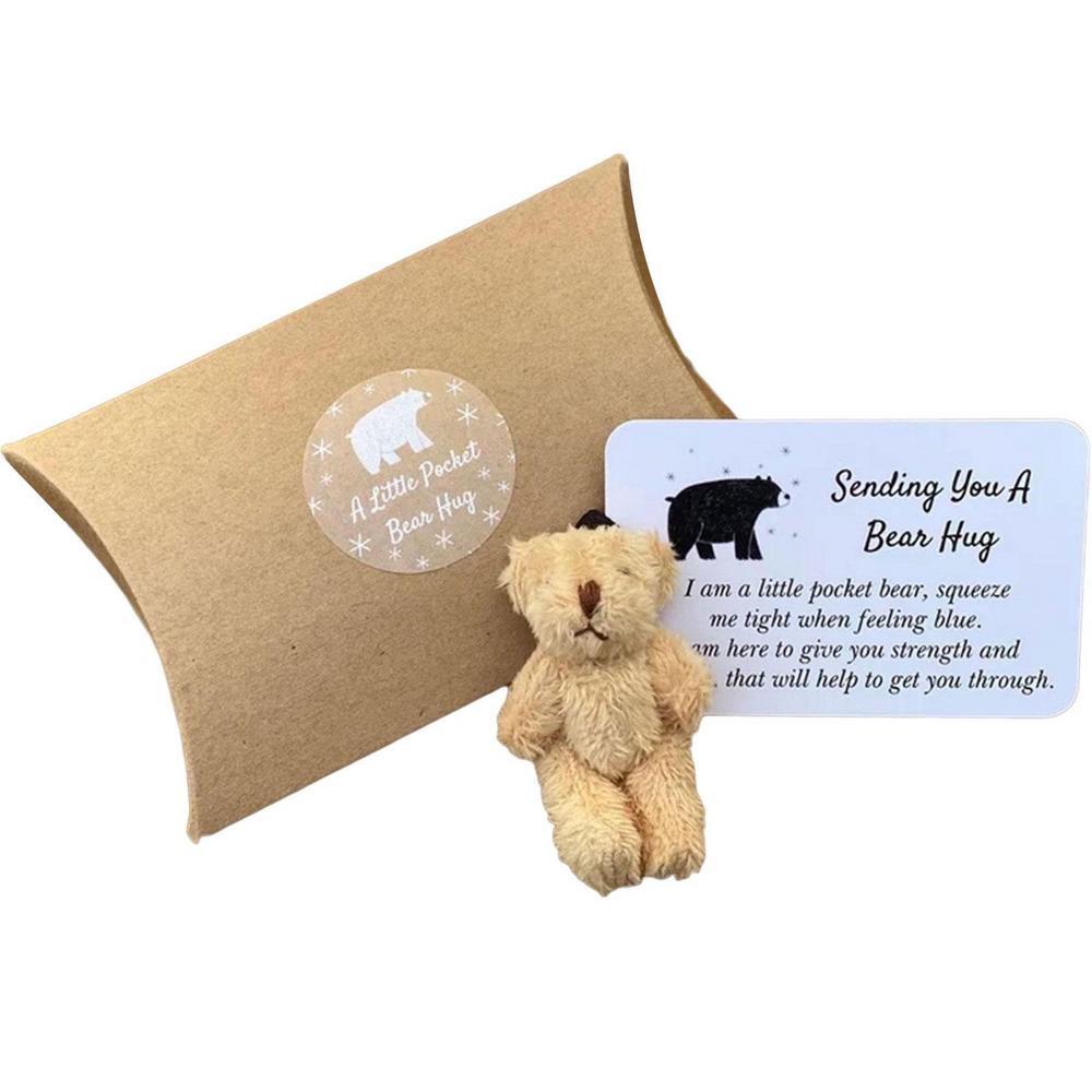 Pocket Hug Teddy Bear Plush Little Pocket Bear Hug Sending You A Bear Hug With Gift Card Pocket Hug Love Give Bear Hugs - Executive-Skincare