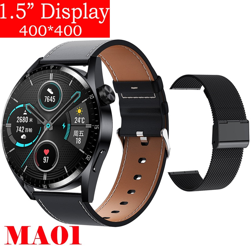 2022 Smart Watch Men Android GT3 1.5 inch Always Display Bluetooth Call IP68 Wateroproof Smartwatch for Men Huawei Xiaomi Iphone - Executive-Skincare