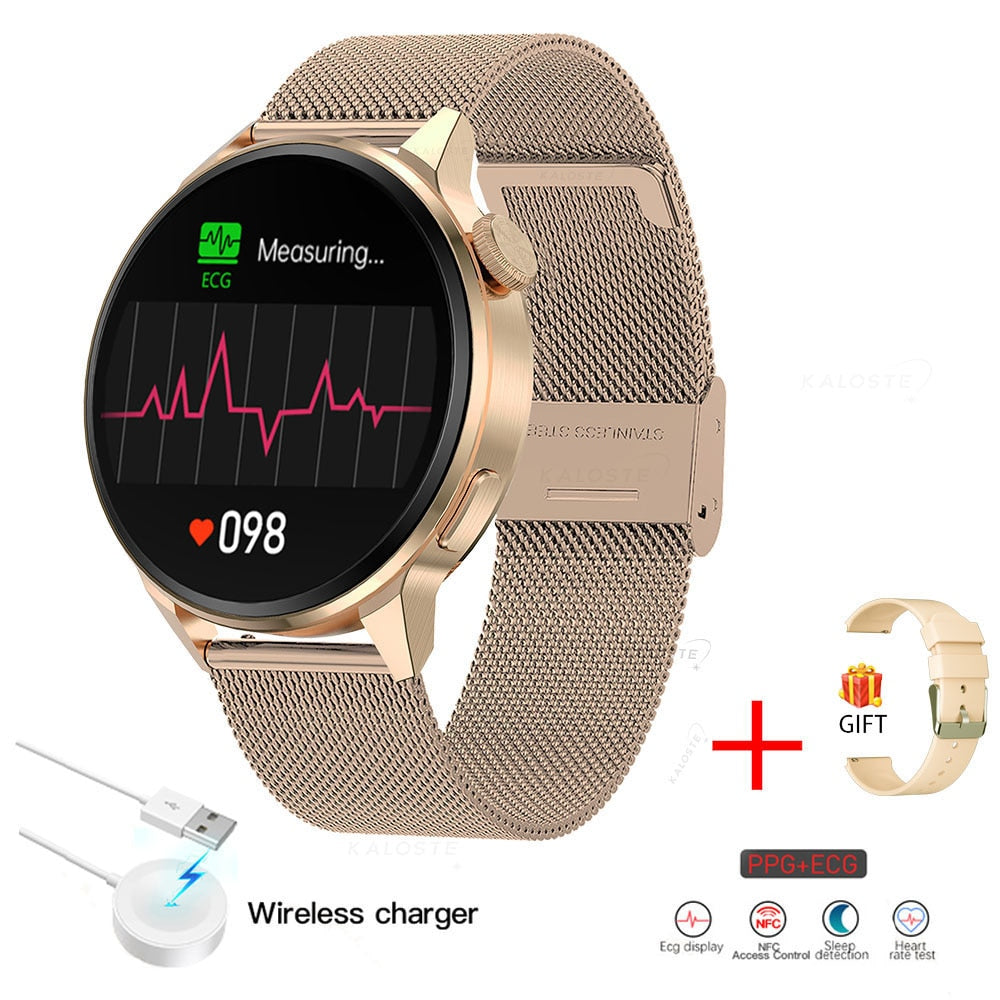 2022 New NFC Smart Watch Men Smart Bluetooth Call Sport GPS Track Smartwatch Women Heart Rate ECG PPG Smartwatch For Android ios - Executive-Skincare