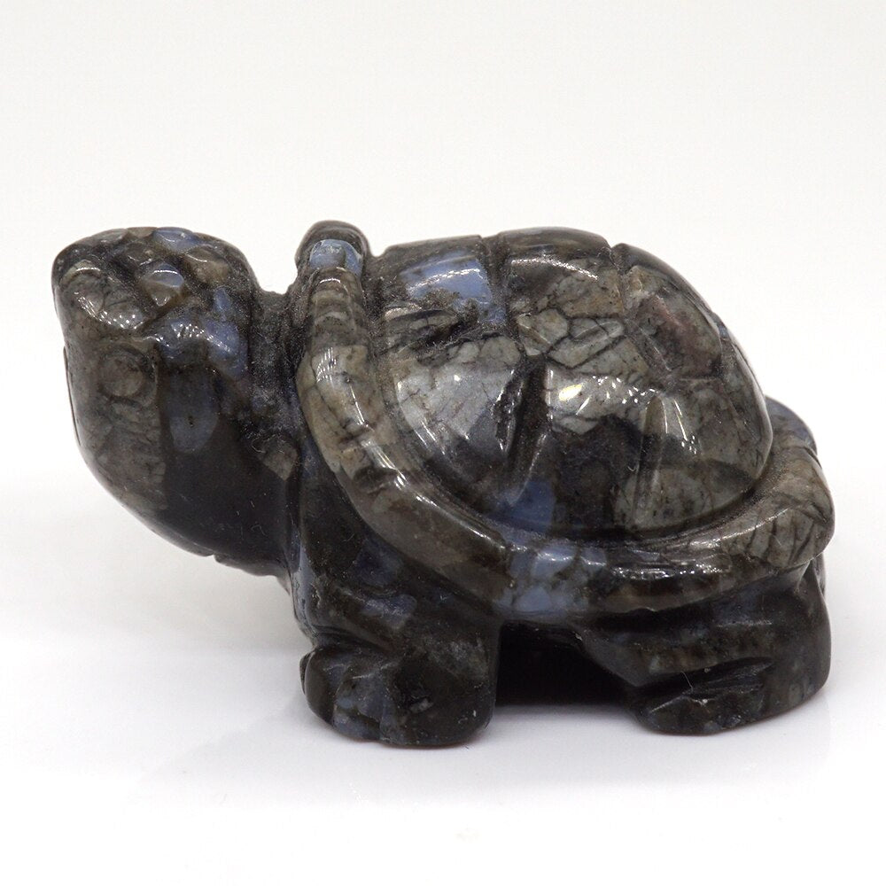 1.5&quot; Tortoise Statue Natural Gemstone Carving Healing Crystal Animals Figurines Reiki Stones Decoration Wholesale - Executive-Skincare