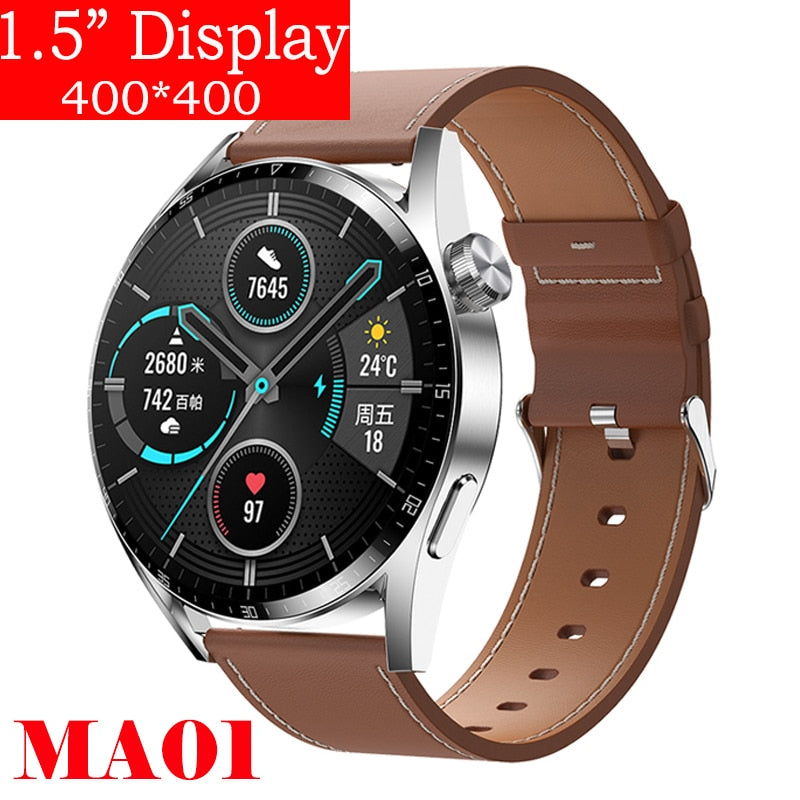 2022 Smart Watch Men Android GT3 1.5 inch Always Display Bluetooth Call IP68 Wateroproof Smartwatch for Men Huawei Xiaomi Iphone - Executive-Skincare