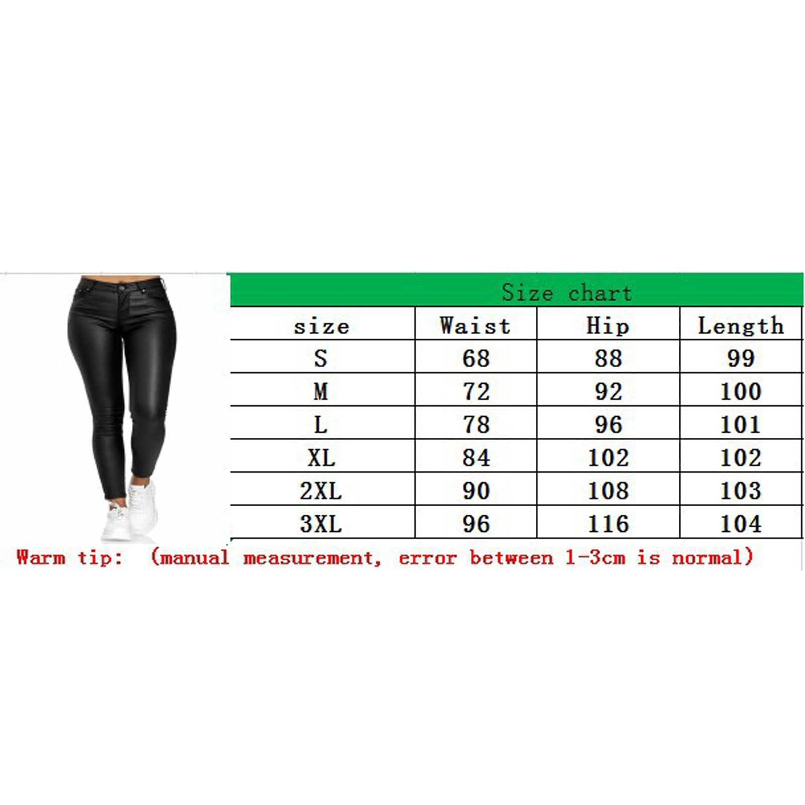 New Autumn PU Leather Pants Women High Waist Skinny Push Up Leggings Elastic Trousers Plus Size Spandex Jeggings Black - Executive-Skincare