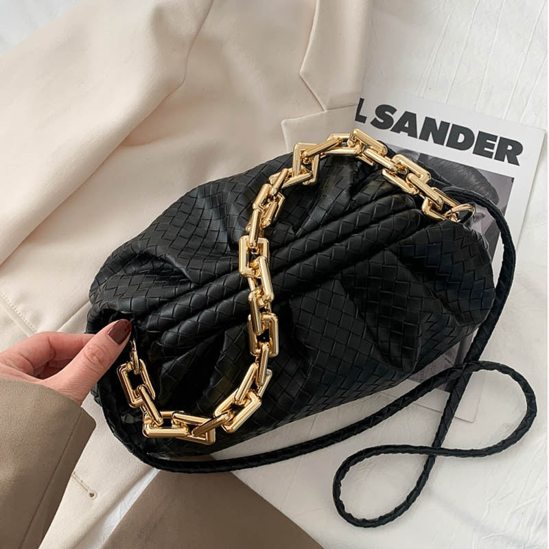 SWDF Luxury Brand Handbag Women&#39;s Bag Pu Leather Fashion Thick Chain Shoulder BagsTrendy Crossbody Bags For Women 2022 New Purse - Executive-Skincare