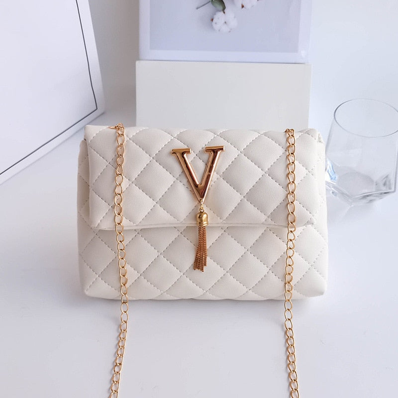 Women Small bag  2022 New Fashion Korean Female Rhombic Small Square Lady Shoulder Crossbody Bag Mini Messenger Chain Handbag - Executive-Skincare