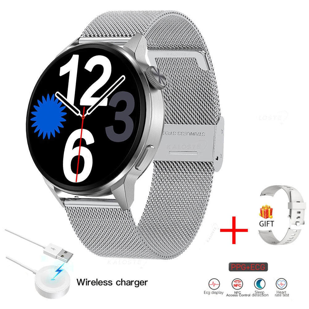 2022 New NFC Smart Watch Men Smart Bluetooth Call Sport GPS Track Smartwatch Women Heart Rate ECG PPG Smartwatch For Android ios - Executive-Skincare