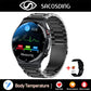 SACOSDING Smart Watch Men 360*360 HD Full Touch Screen Fitness Tracker Smart Watch Men ECG+PPG Heart Rate Monitor Blood Pressure - Executive-Skincare