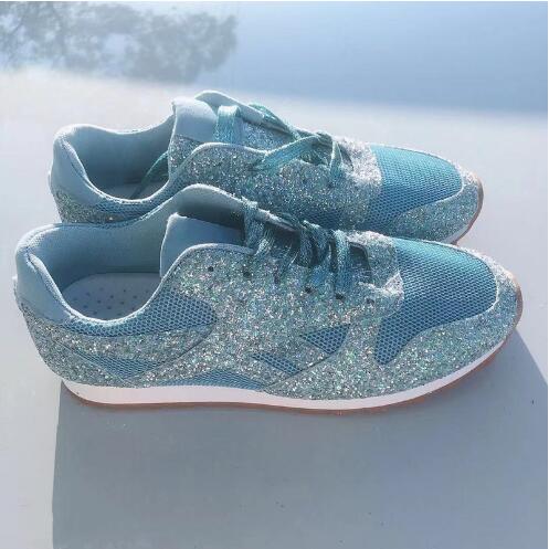 Hot 2022 Women Sequined Glitter Sneakers, Casual Lace-up Shoes, Sparkling, Flat and Casual shoes for women sneakers  shose women - Executive-Skincare