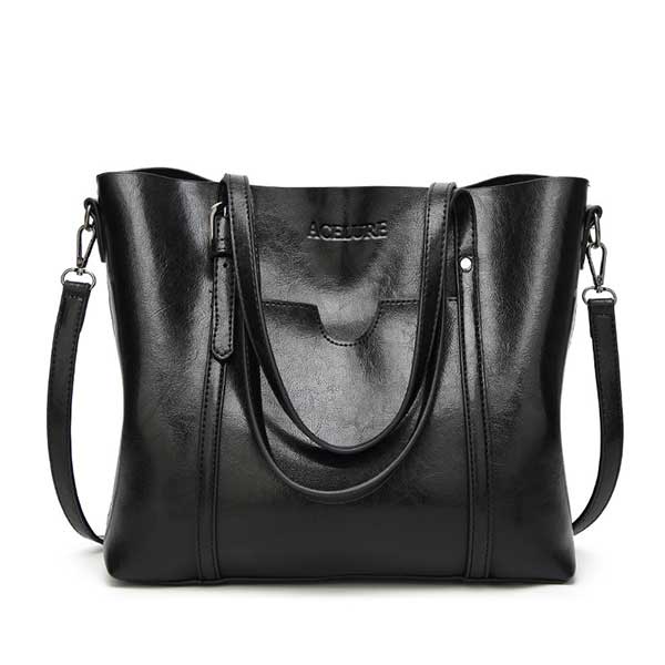 ACELURE Women bag Oil wax Women&#39;s Leather Handbags Luxury Lady Hand Bags With Purse Pocket Women messenger bag Big Tote Sac Bols - Executive-Skincare