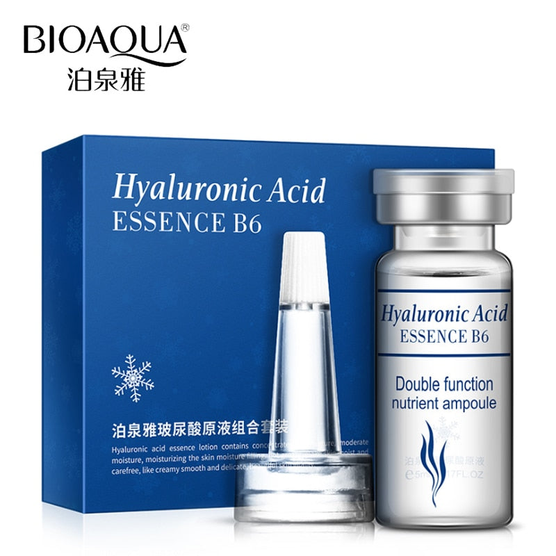 BIOAQUA 10pcs/lot Moisturizing Vitamins Hyaluronic Acid Serum Facial Skin Care Anti Wrinkle Anti Aging Collagen Essence Liquid - Executive-Skincare