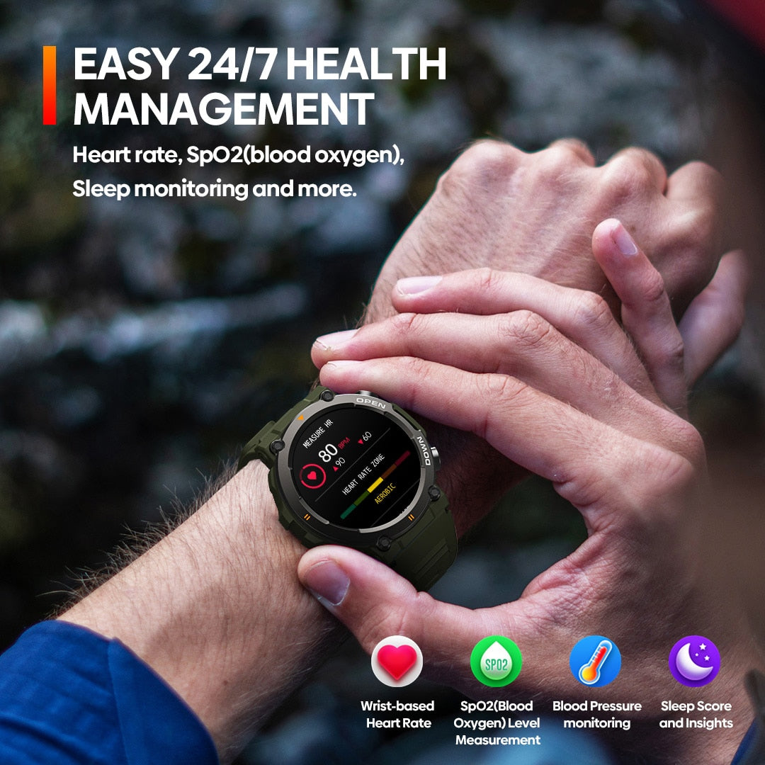 [World Premiere] Zeblaze Vibe 7 Rugged Smartwatch Make/Receive Calls 25 days Battery Life 100+ Sports Modes Smart Watch for Men - Executive-Skincare