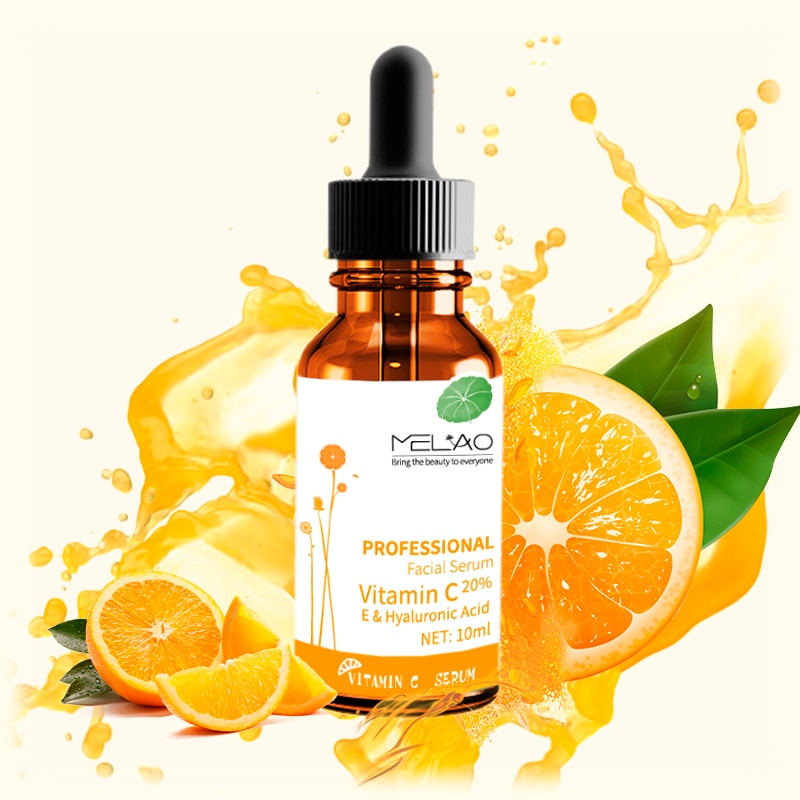 Melao Natural Vitamin C Serum Original For Face Dark Spot Whitening Brighten Moisturizing VC Essence Vit For Stretch Mark 30ml - Executive-Skincare