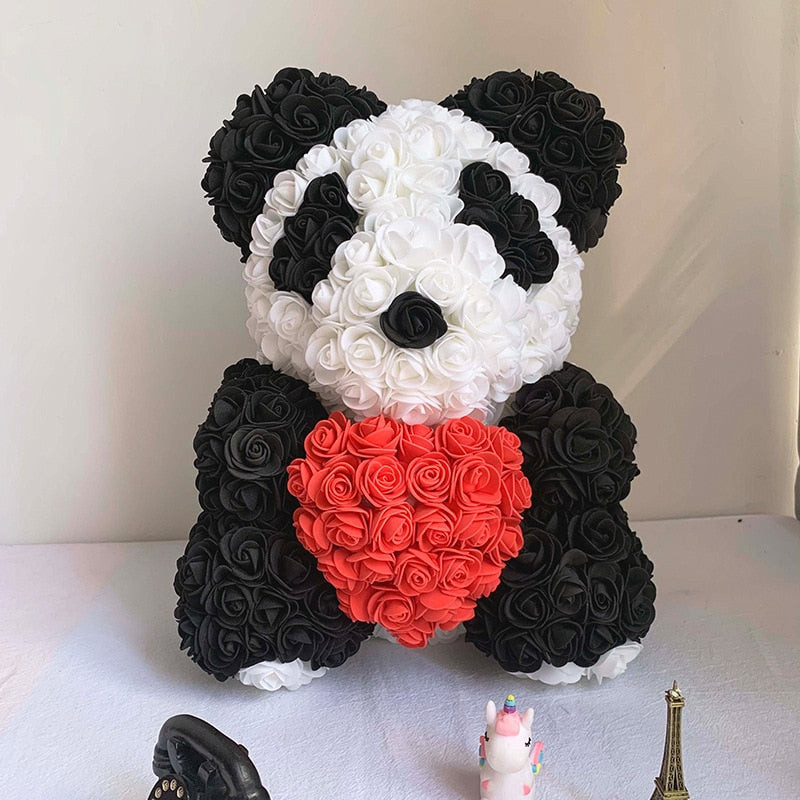 25/40cm Rose Bear Artificial Flowers Girlfriend Anniversary Christmas Valentine&#39;s Day Gift Birthday Present For Wedding Party - Executive-Skincare