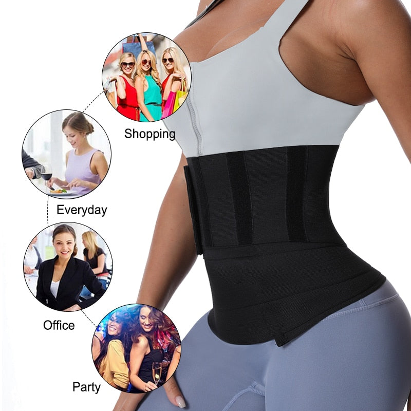 Waist Bandage Wrap Trimmer Belt Waist Trainer Body Shapewear Tummy Woman Flat Belly Slimming Gain Postpartum Sheath Belt Corset - Executive Quality Store