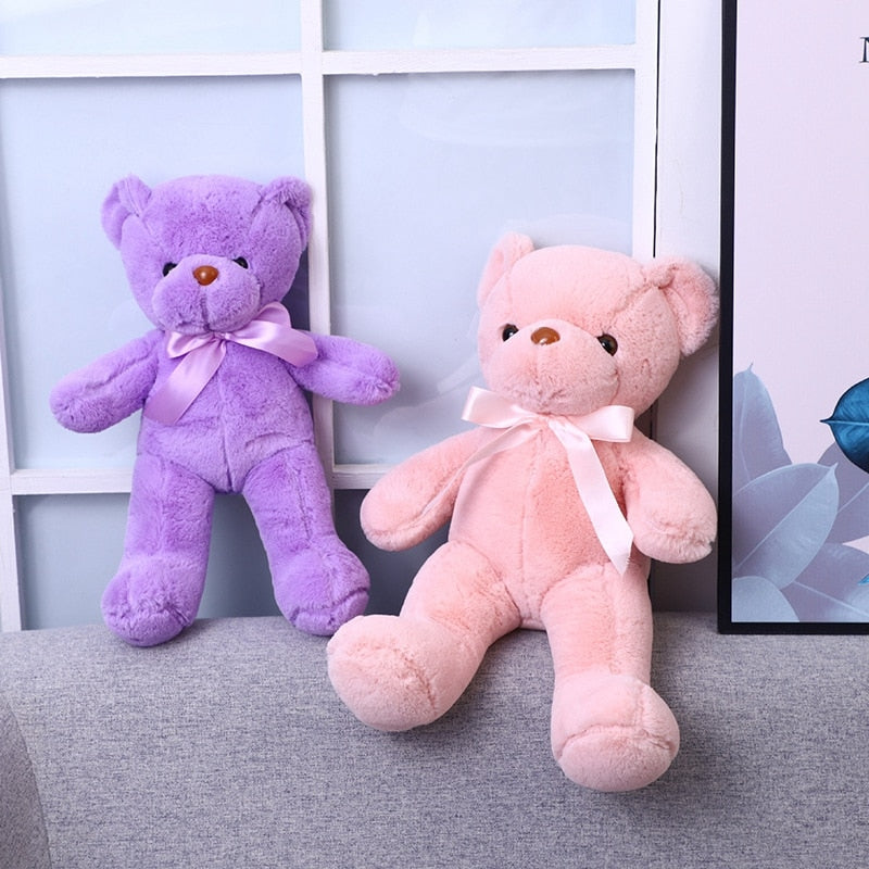 10 Colors 30cm Coloured Bear Plush Toys Stuffed Teddy Bear Soft Bear Wedding Gifts Baby Toy Birthday Gift Child Kids Brinquedos - Executive-Skincare