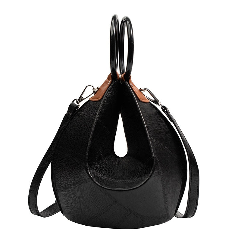 2022 bucket shape Design Women Shoulder Bags Funny tote Messenge Bag Luxury Pu Leather Crossbody Bag Ladies Small Chic Purses - Executive-Skincare