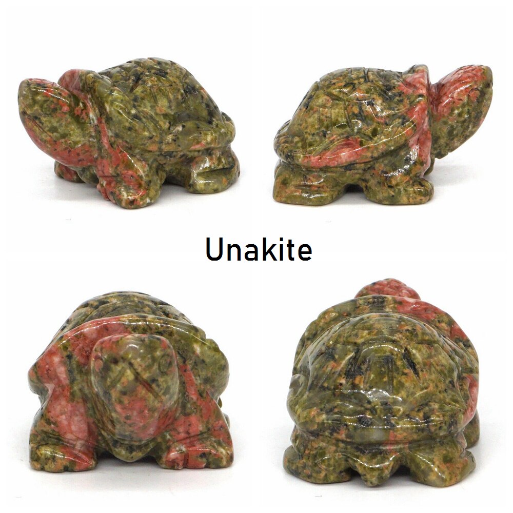 1.5&quot; Tortoise Statue Natural Gemstone Carving Healing Crystal Animals Figurines Reiki Stones Decoration Wholesale - Executive-Skincare