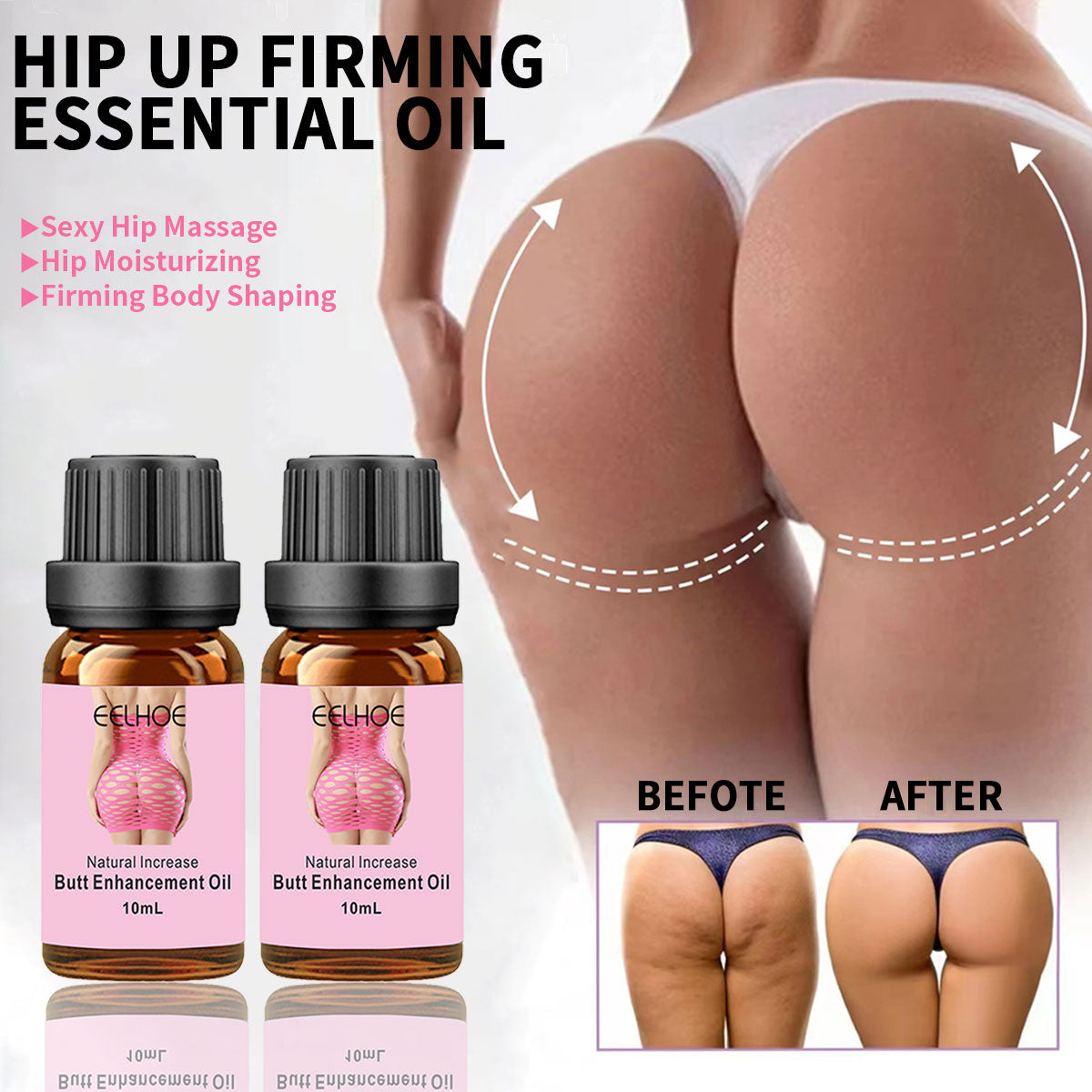 Big butt buttocks oil Enhance the beauty of the buttocks Natural growth curve body more powerful buttocks effect - Executive-Skincare