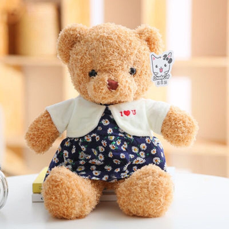 Hot 30cm Lovely Teddy Bear Plush Toys Stuffed Cute Bear with Heart Doll Girls Valentine&#39;s Gift Kids Baby Christmas Brinquedos - Executive-Skincare