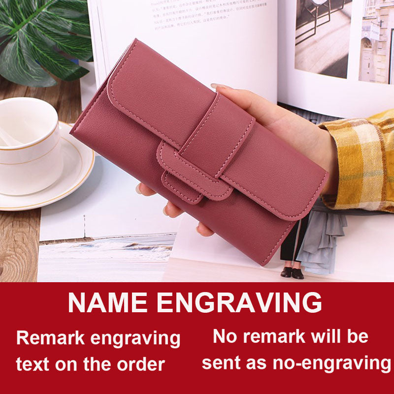 2022 Long Women Wallets Free Name Customized Lady’s New Fashion Quality PU Female Wallet Photo Holder Card Holder Women&#39;s Purse - Executive-Skincare