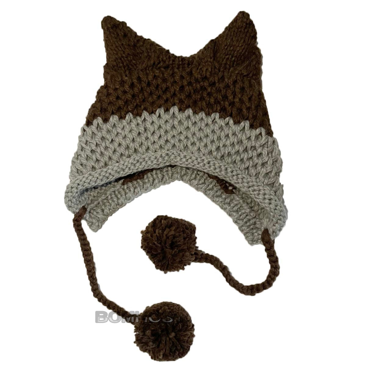 BomHCS Cute Fox Ears Beanie Winter Warm 100% Handmade Knit Hat - Executive-Skincare