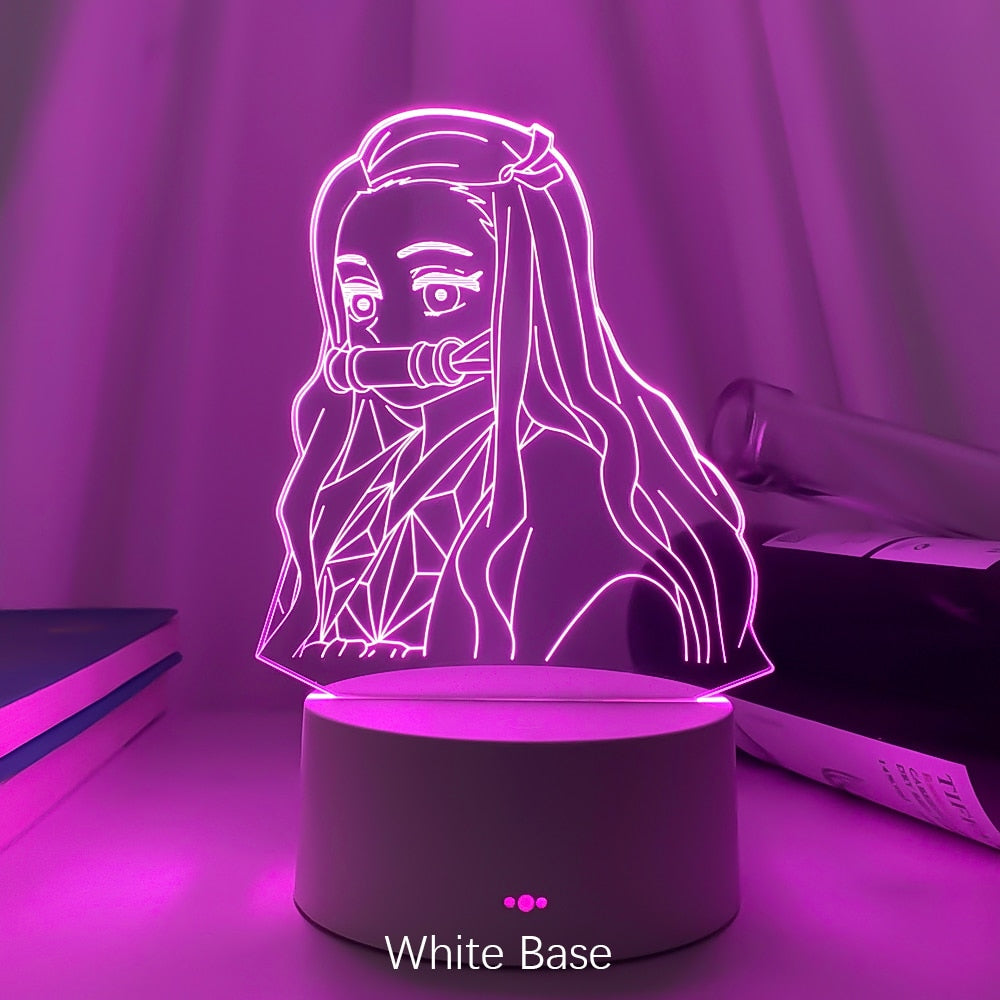 Kimetsu No Yaiba Nezuko Kamado Figure Led Night Light for Bedroom Decor Nightlight Kids Child Table 3d Lamp Demon Slayer Gift - Executive-Skincare