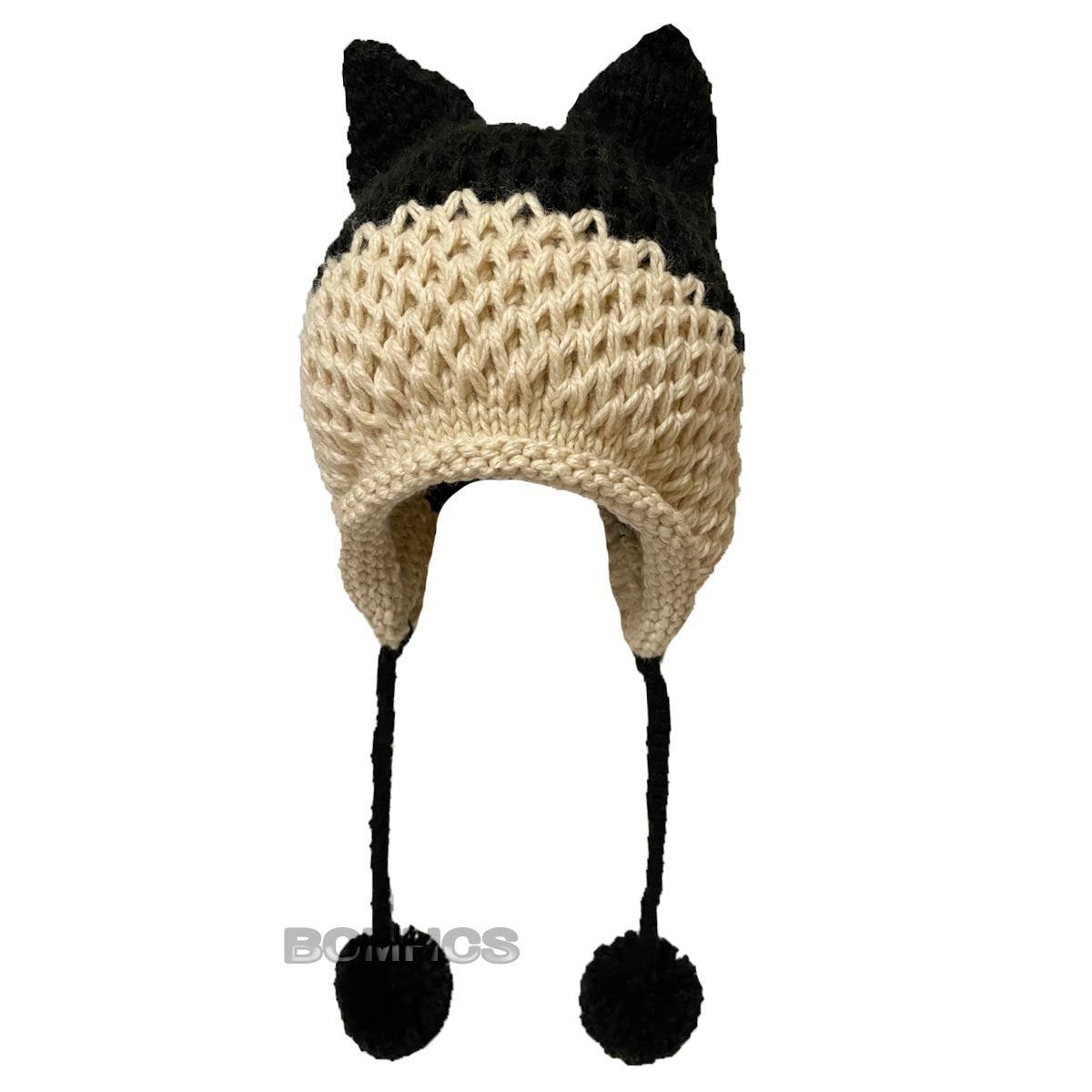 BomHCS Cute Fox Ears Beanie Winter Warm 100% Handmade Knit Hat - Executive-Skincare