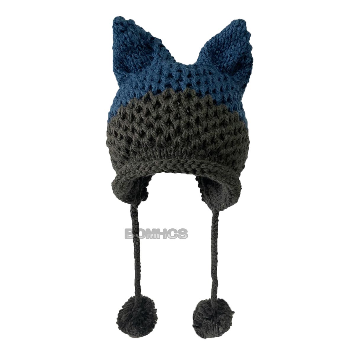 BomHCS Cute Fox Ears Beanie Winter Warm 100% Handmade Knit Hat - Executive-Skincare