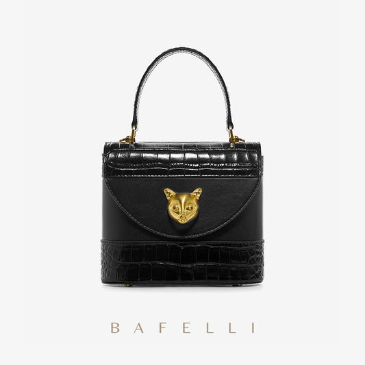 BAFELLI HANDBAG 2022 WOMEN&#39;S NEW CROSSBODY LEATHER PURSE EVENING BAG CROCODILE GRAIN DESIGNER BUCKET CAT LUXURY BRAND FASHION - Executive-Skincare