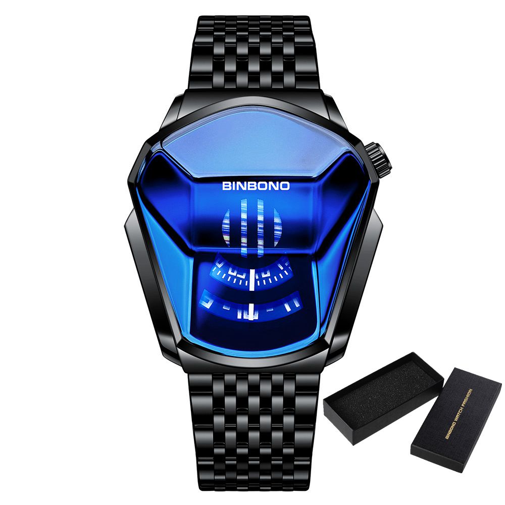 2022 Top Brand Luxury Mens Quartz Watches Wristwatch Cool Locomotive Men Clock Waterproof Geometric Shape Male Relogio Masculino - Executive Quality Store