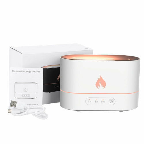 Double Color Flame Diffuser Essential Oils Fragrance Aroma Air - Executive-Skincare