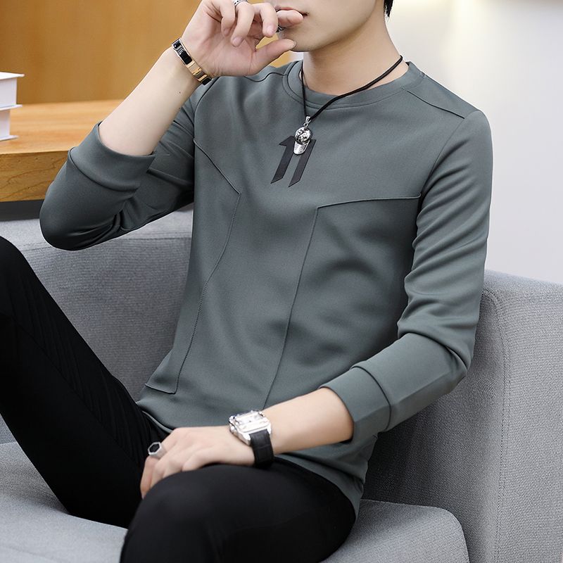 Stylish Solid Color Spliced All-match T-Shirt Men&#39;s Clothing 2022 Autumn New Oversized Casual Pullovers Loose Korean Tee Shirt - Executive-Skincare