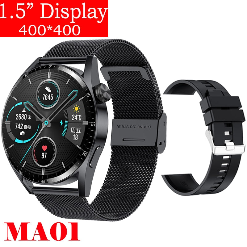 2022 Smart Watch Men Android GT3 1.5 inch Always Display Bluetooth Call IP68 Wateroproof Smartwatch for Men Huawei Xiaomi Iphone - Executive-Skincare